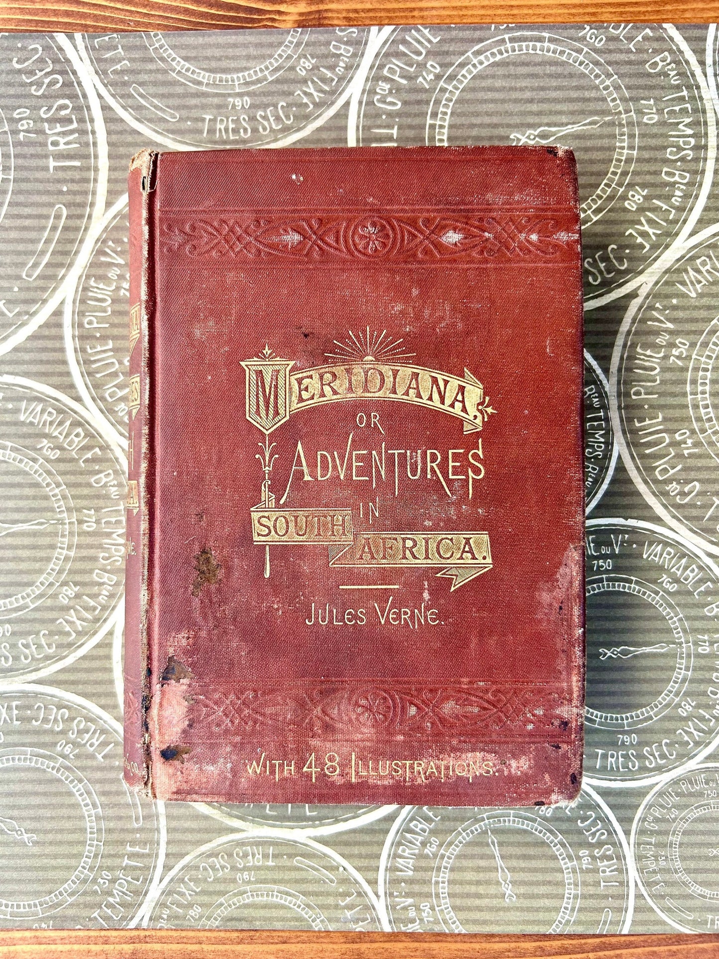 Meridiana or Adventures in South Africa by Jules Verne, Illustrated, 1874, 1st Edition, Published by Scribner Armstrong