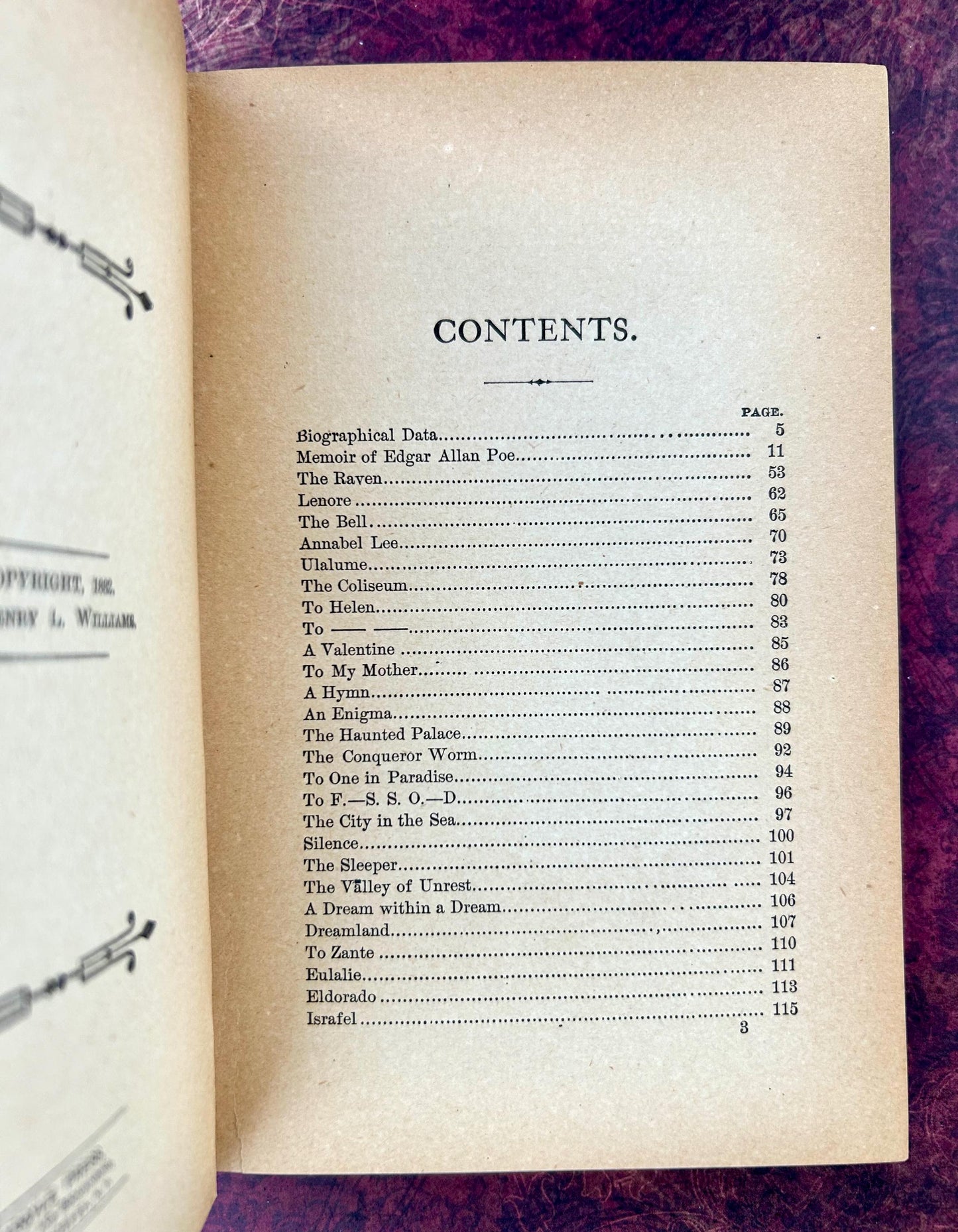 Poems of Edgar Allan Poe, 1882, Arlington Edition, Published by Hurst & Co, publishers.