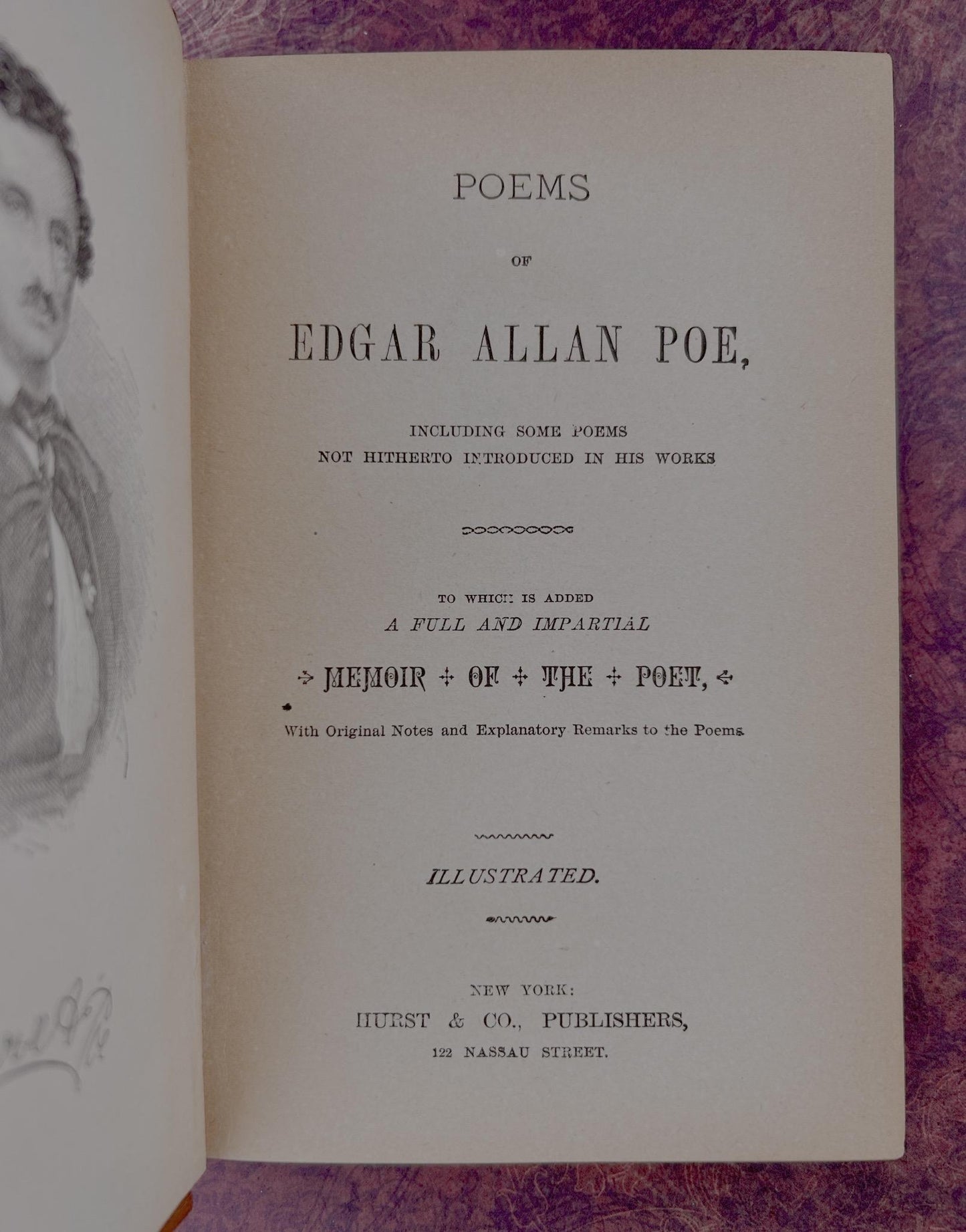 Poems of Edgar Allan Poe, 1882, Arlington Edition, Published by Hurst & Co, publishers.