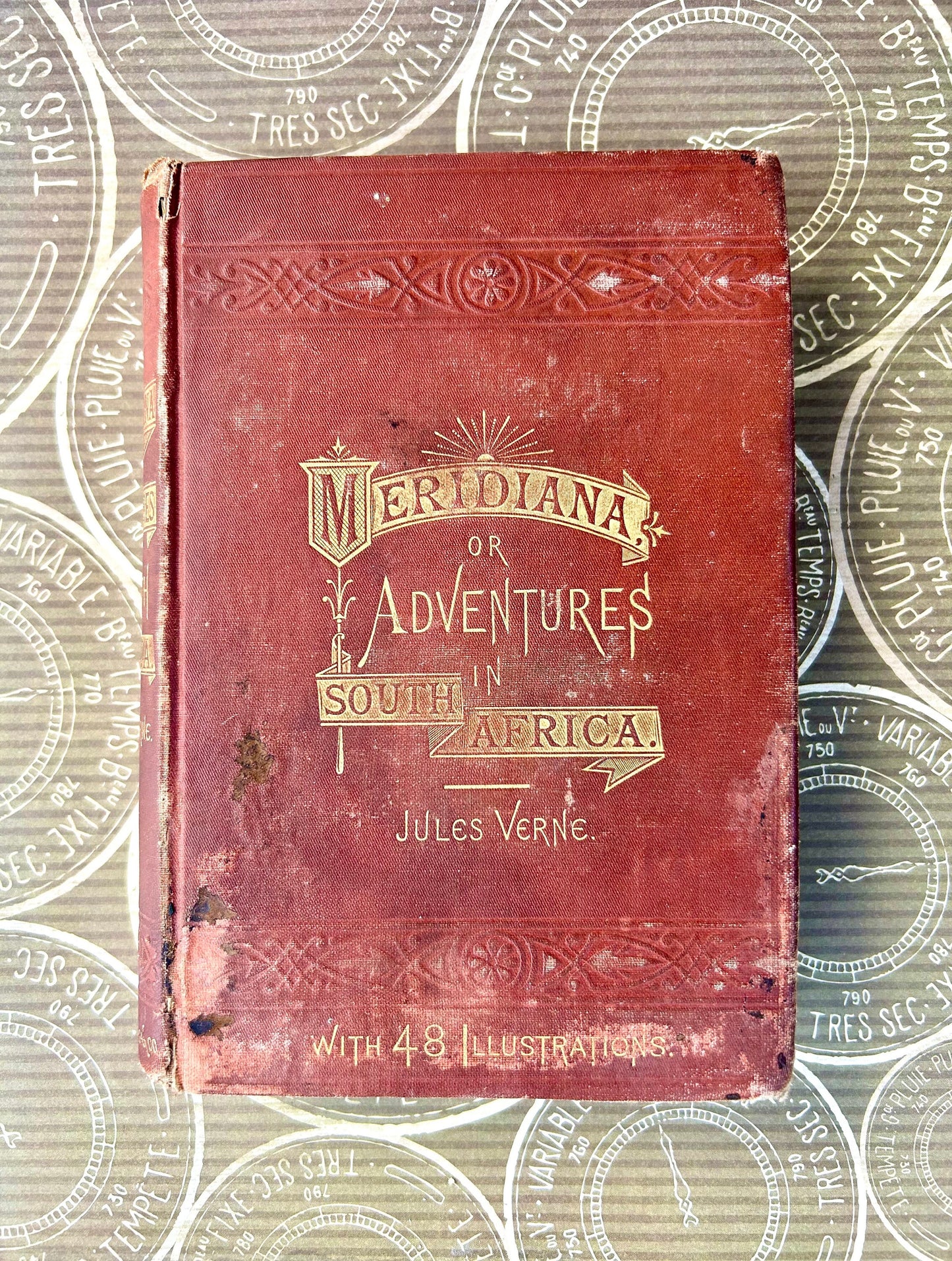 Meridiana or Adventures in South Africa by Jules Verne, Illustrated, 1874, 1st Edition, Published by Scribner Armstrong