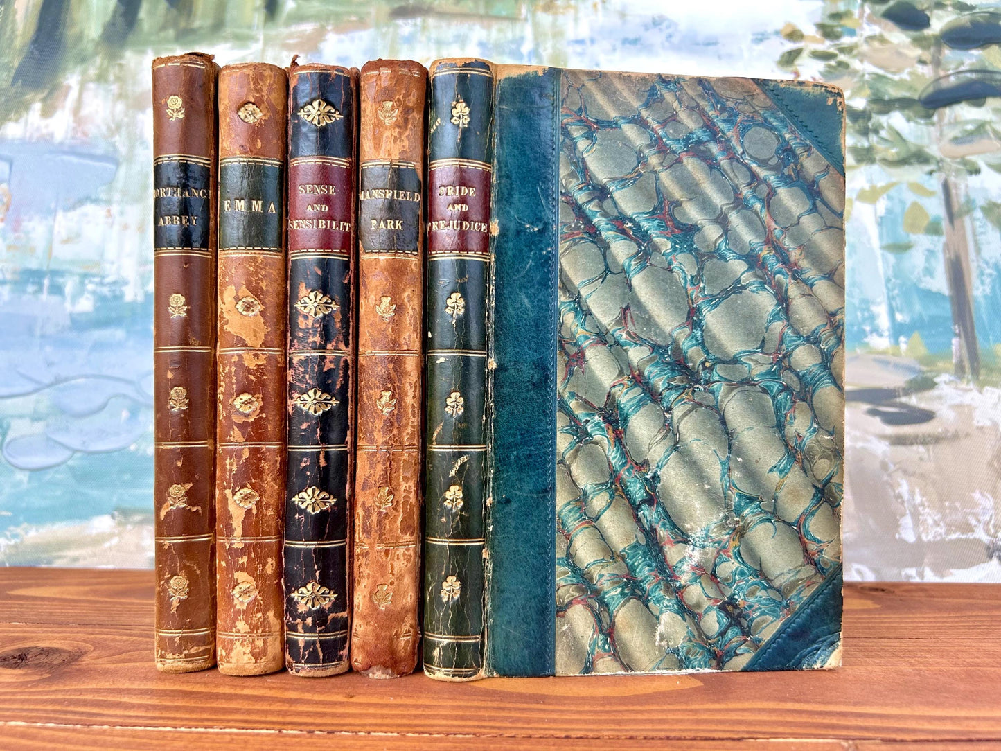 1851 Jane Austen Complete Set. Published by Simms & M'intyre, George Routledge and Sons. Leather bound.