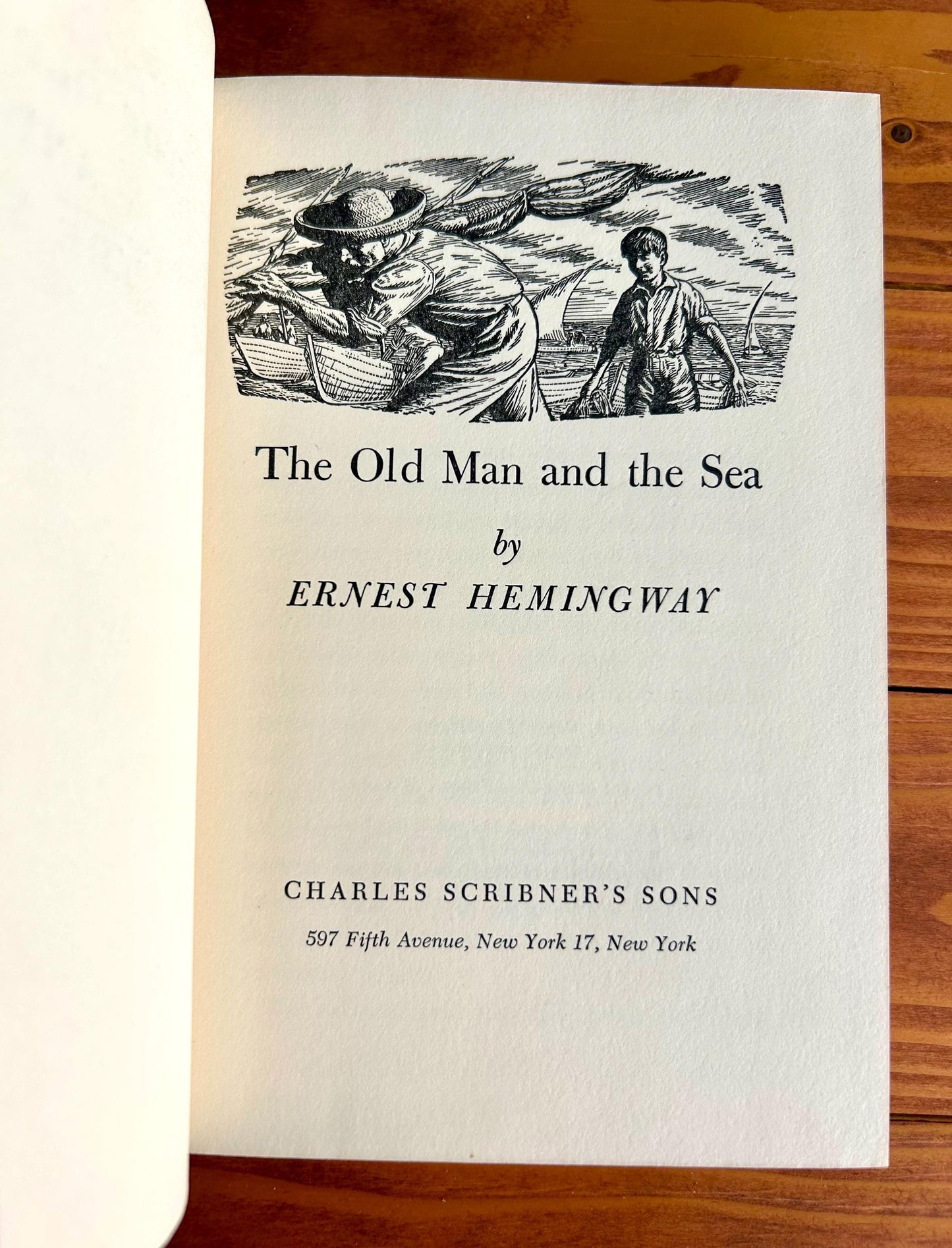 1952 “The Old Man and the Sea” – Ernest Hemingway | Charles Scribner First Edition w/ Original Dust Jacket | Vintage Pulitzer Classic