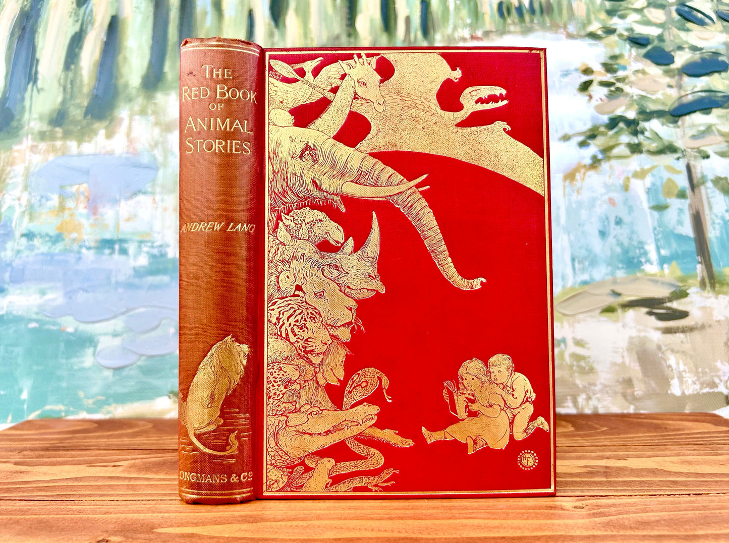 The Red Book of Animals by Andrew Lang, Illustrated, 1899, First Edition, Published by Longmans, Green, & Co.