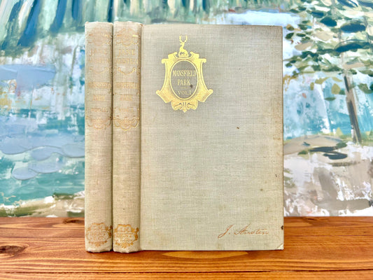 1895 Mansfield Park by Jane Austen. Published by J.M. Dent & Co, 1895, fourth edition. Beautifully illustrated in two volumes