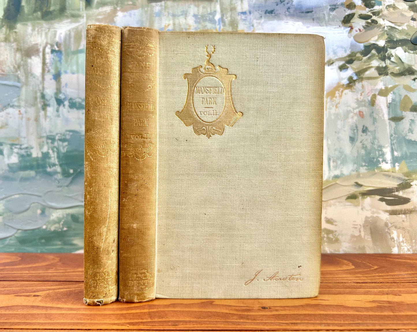 1895 Mansfield Park by Jane Austen. Published by J.M. Dent & Co, fifth edition. Bound in two volumes, illustrated
