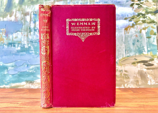 Emma (1925) by Jane Austen – Illustrated by Hugh Thomson, Leather Bound, Macmillan & Co.