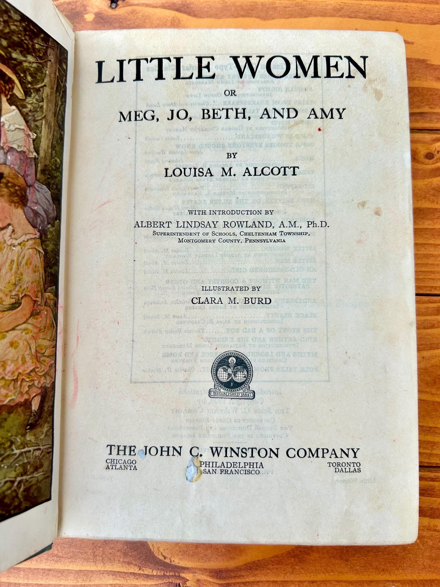 Little Women (1926) by Louisa May Alcott – Illustrated by Clara M. Burd, John C. Winston Company