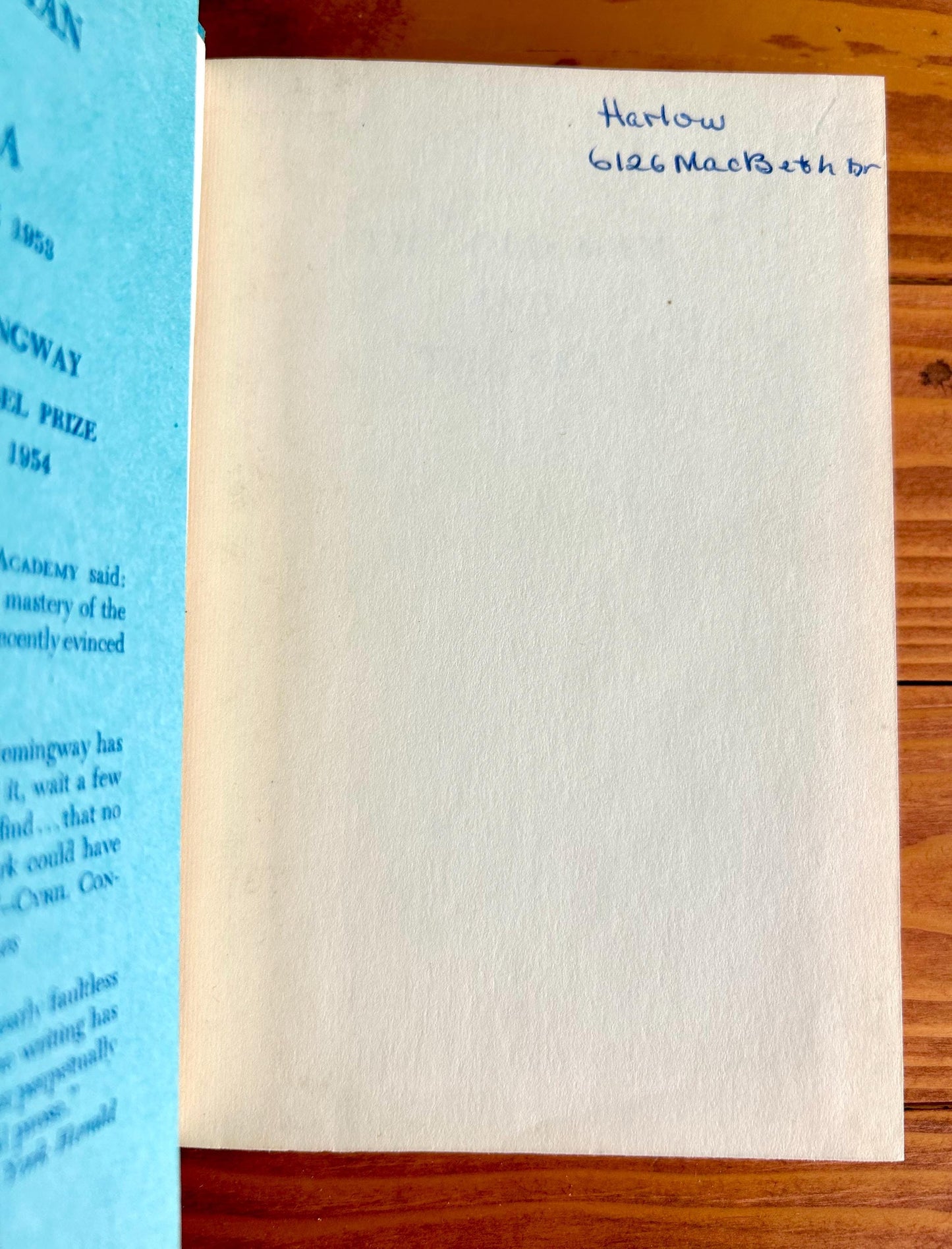 1952 “The Old Man and the Sea” – Ernest Hemingway | Charles Scribner First Edition w/ Original Dust Jacket | Vintage Pulitzer Classic