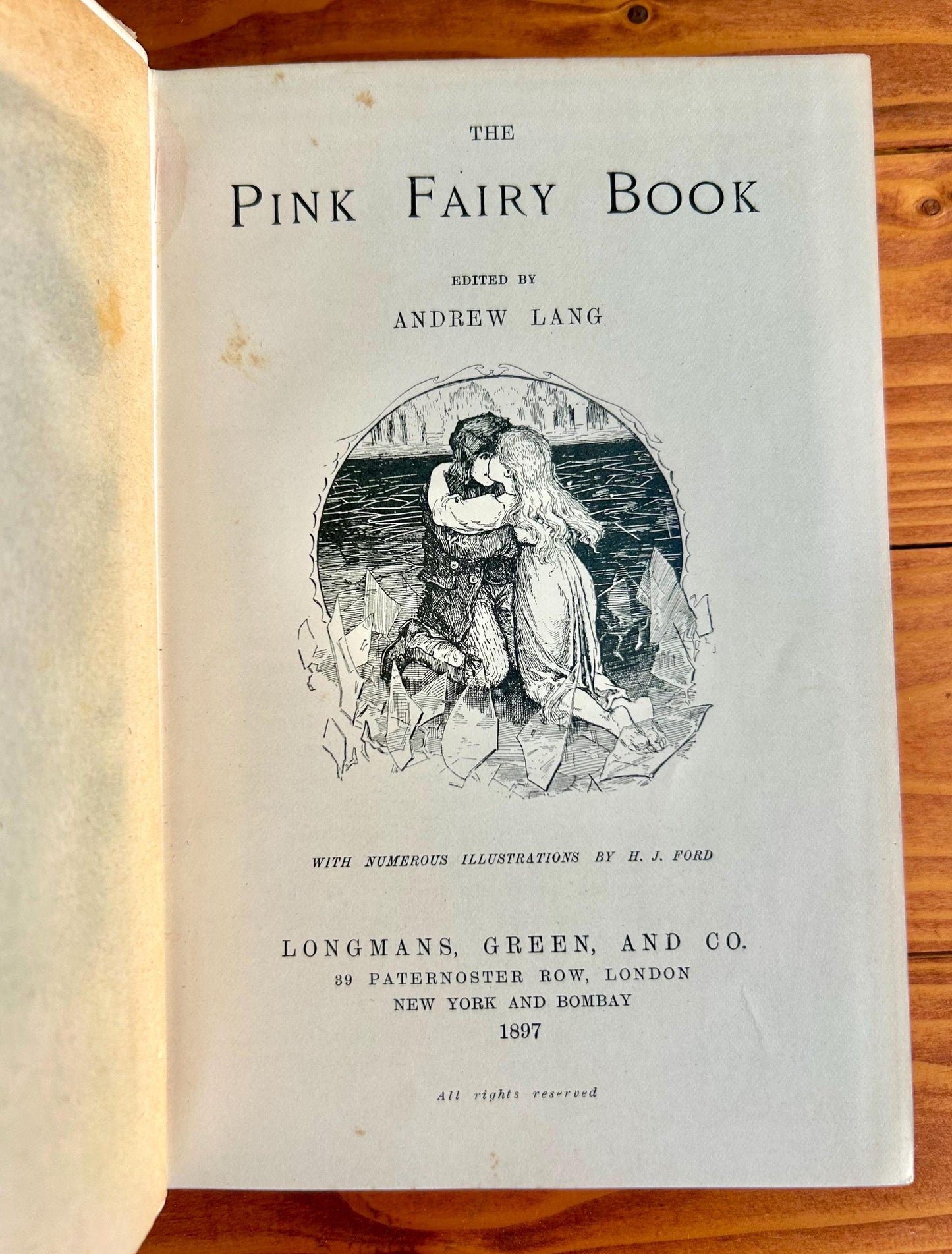 Rare 1897 First Edition of Andrew Lang’s “The Pink Fairy Book" Published by Longmans